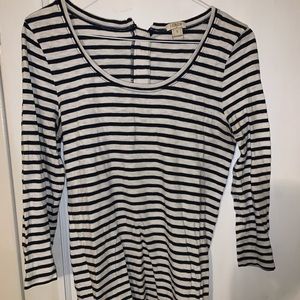 J. Crew striped 3/4 sleeve tee